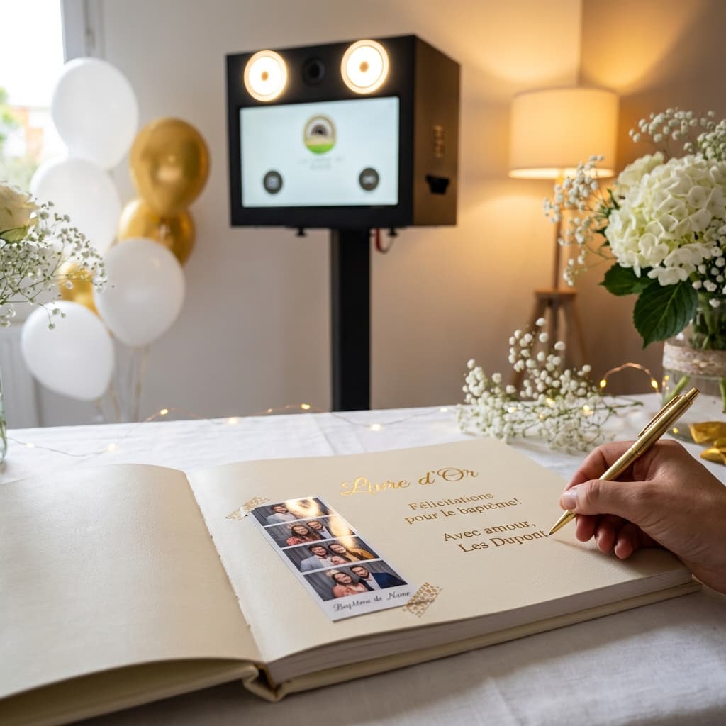 Livre d'or photobooth baptême
